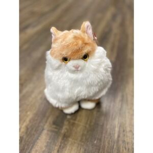 Aurora Fat Cats Butterball Orange Tabby Fluffy Stuffed Animal Plush Toy 9.5 NWT
